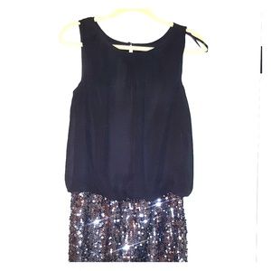 Sequined skirt dress